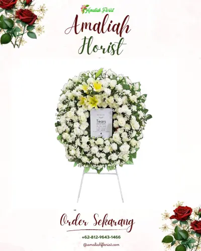 Krans Bunga Duka Cita di Sukamaju